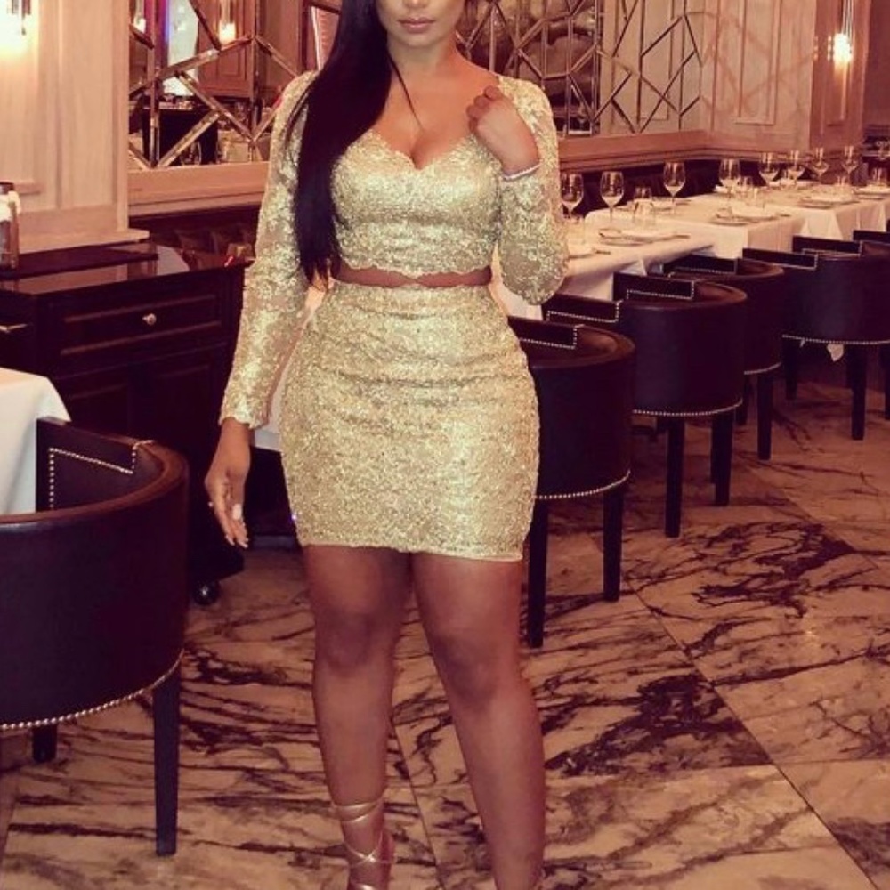 sexy 2 piece elegant outfit